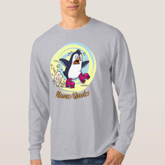 Funny Penguin on Roller Skates T-Shirt