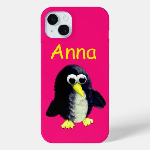 Funny penguin, personalized iPhone 15 mini case