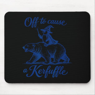 Funny penguin polar bear graphic off to cause a mouse pad