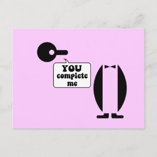 Funny penguin postcard