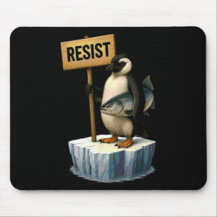 Funny Penguin Resist Cool Penguins Resist 2 Mouse Pad
