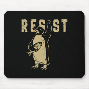 Funny Penguin Resist Cool Penguins Resist Shirt  Mouse Pad