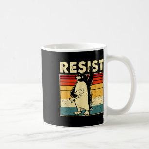 Funny Penguin Resist Cool Penguins Vintage Protest Coffee Mug