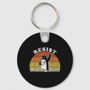 Funny Penguin Resist Penguins Protest Against Tari Key Ring