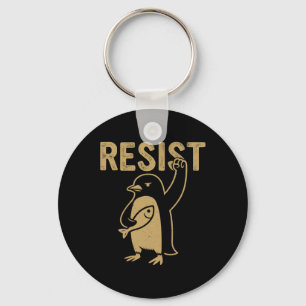 Funny Penguin Resist Penguins Protest Against Tari Key Ring