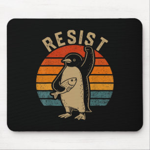 Funny Penguin Resist Penguins Protest Against Tari Mouse Pad
