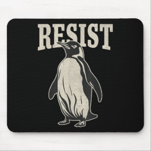Funny Penguin Resist Penguins Protest Against Tari Mouse Pad