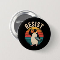 Funny Penguin Resist Protest Against Tariffs