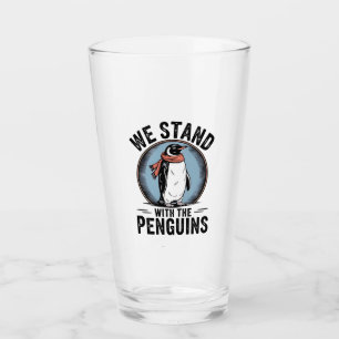Funny Penguin Resist Protest Against Tarrifs Glass