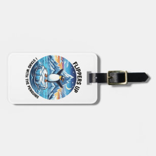 Funny Penguin Resist Protest Against Tarrifs Luggage Tag