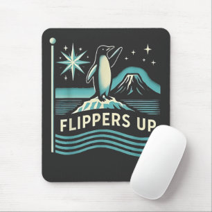 Funny Penguin Resist Protest Against Tarrifs Mouse Pad