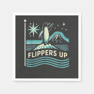 Funny Penguin Resist Protest Against Tarrifs Napkin