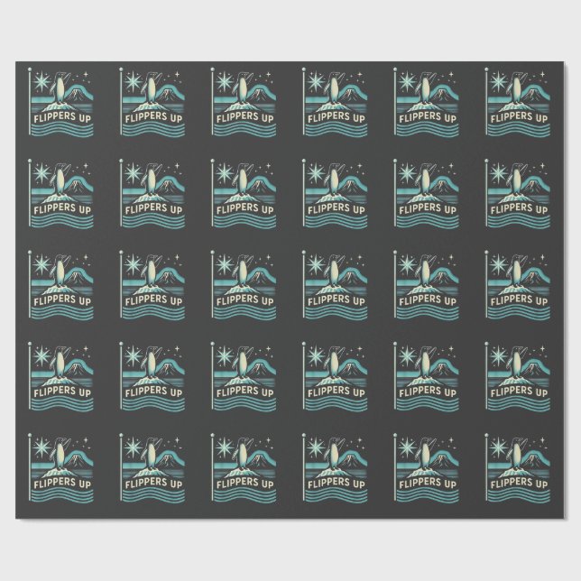 Funny Penguin Resist Protest Against Tarrifs  Wrapping Paper (Flat)