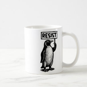 Funny Penguin Resist Protest Not My President Demo Coffee Mug