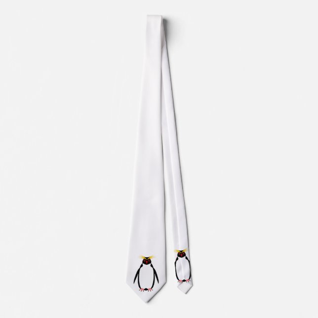 Funny penguin rockhopper or macaroni tie (Front)