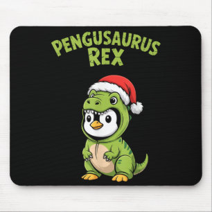 Funny Penguin T-rex Costume Christmas Kids Boys Mouse Pad