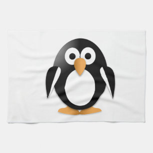 Funny penguin tea towel