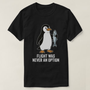Funny Penguin With Fish Wildlife Humour T-Shirt