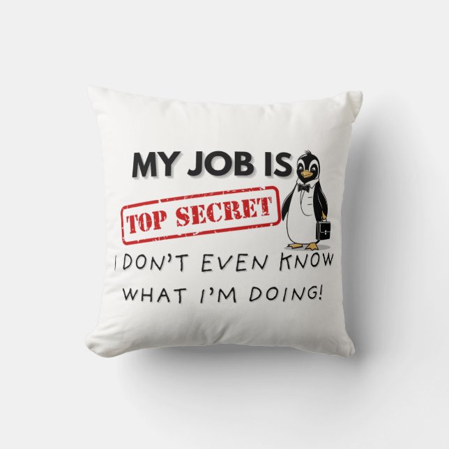 Funny Penguin-Work Struggle Cushion (Front)