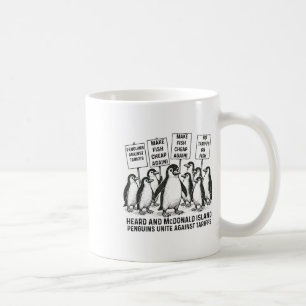Funny Penguins Against Tariffs Heard Island Pengui Coffee Mug