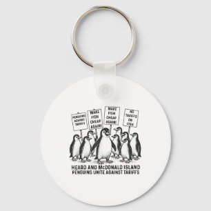 Funny Penguins Against Tariffs Heard Island Pengui Key Ring