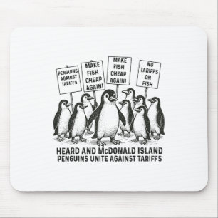 Funny Penguins Against Tariffs Heard Island Pengui Mouse Pad