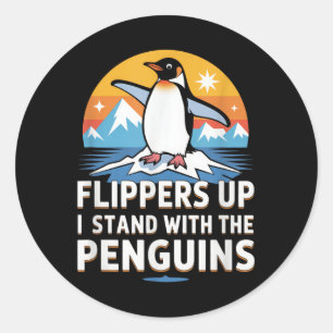 Funny Penguins Against Tariffs Liberation Day Wome Classic Round Sticker