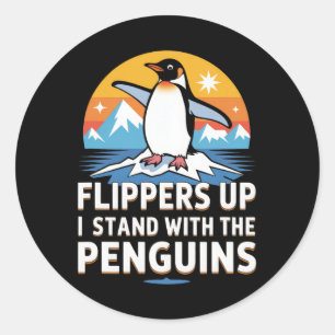Funny Penguins Against Tariffs Liberation Day Wome Classic Round Sticker