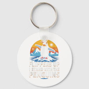 Funny Penguins Against Tariffs Liberation Day Wome Key Ring