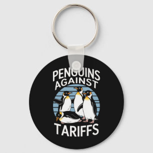 Funny Penguins Against Tariffs Liberation Day Wome Key Ring