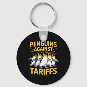 Funny Penguins Against Tariffs Liberation Day Wome Key Ring