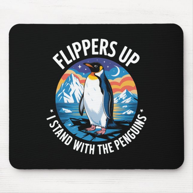 Funny Penguins Against Tariffs Liberation Day Wome Mouse Pad (Front)