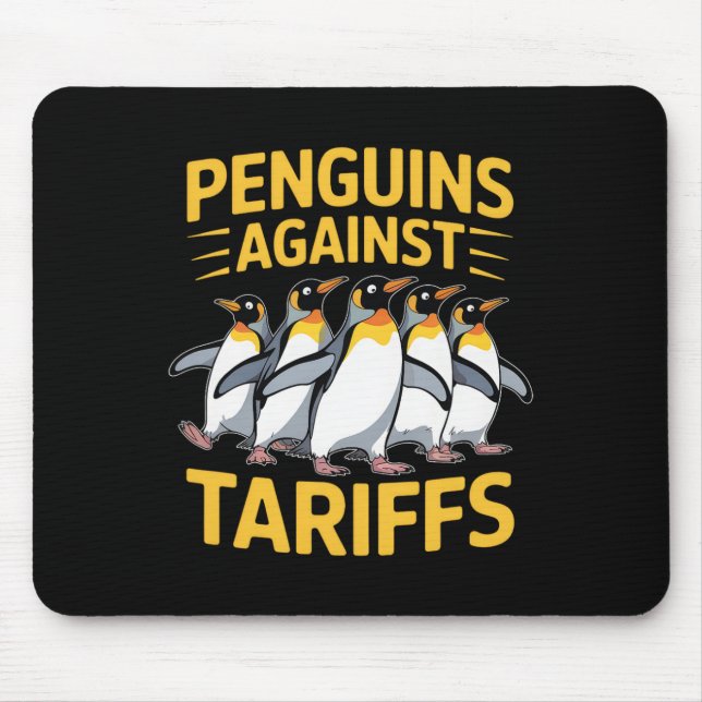 Funny Penguins Against Tariffs Liberation Day Wome Mouse Pad (Front)
