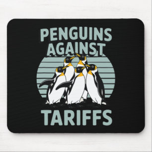 Funny Penguins Against Tariffs Liberation Day Wome Mouse Pad