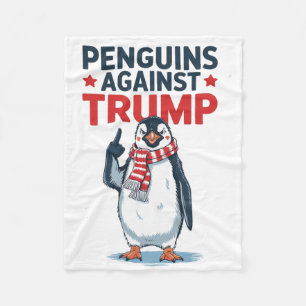 Funny Penguins Against Trump Shirt Resist Penguin  Fleece Blanket