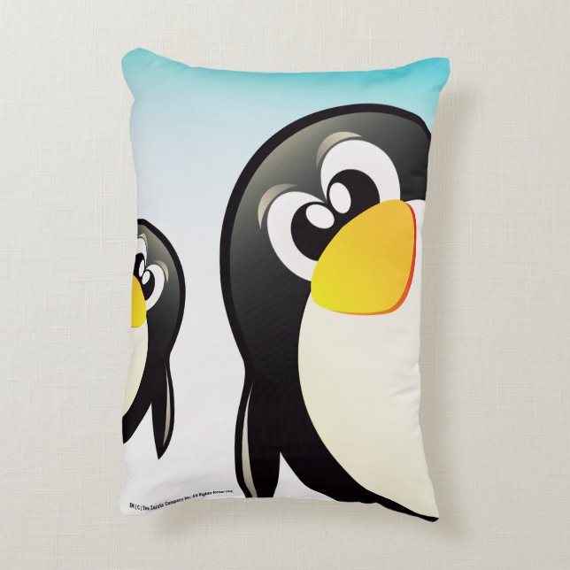 Funny Penguins Pillow (Back(Vertical))