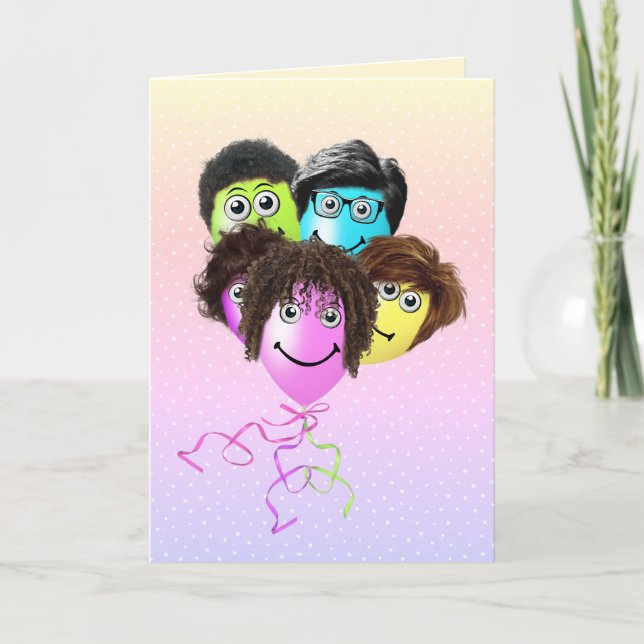 Funny People Balloons From the Group Card (Front)