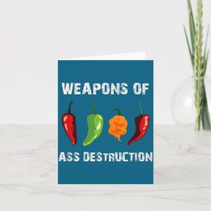 Funny Pepper Chili Head Scy Hot Foods Card