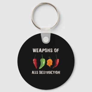 Funny Pepper Chilli Head Spicy Hot Foods Key Ring