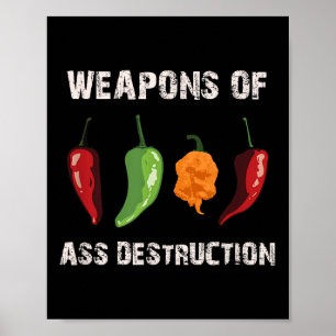Funny Pepper Chilli Head Spicy Hot Foods Poster