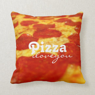 Funny Pepperoni Cheese Pizza Addict Fast Food Cushion