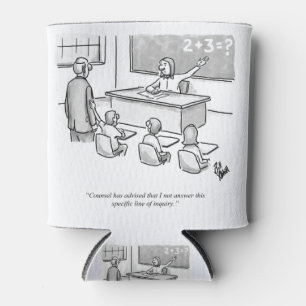 Funny Percenters Classroom Lawyer Cartoon Humour Can Cooler
