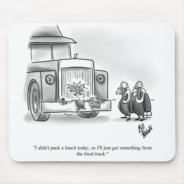 Funny Percenters Construction Worker Cartoon Mouse Pad (Front)