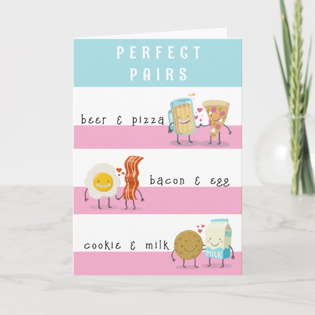 FUNNY PERFECT PAIR ANNIVERSARY CARD (Front)