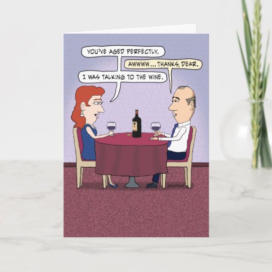 Funny Perfectly Aged Wine Birthday Card Au