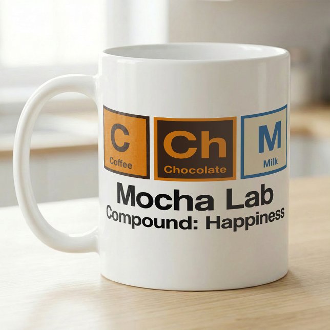 Funny Periodic Coffee Formula Mocha Lab Mug (Creator Uploaded)