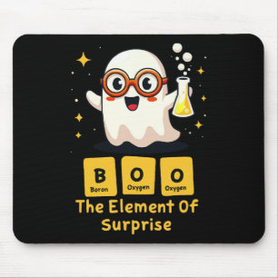 Funny Periodic Table Chemistry Ghost Nerd Boo Hall Mouse Pad