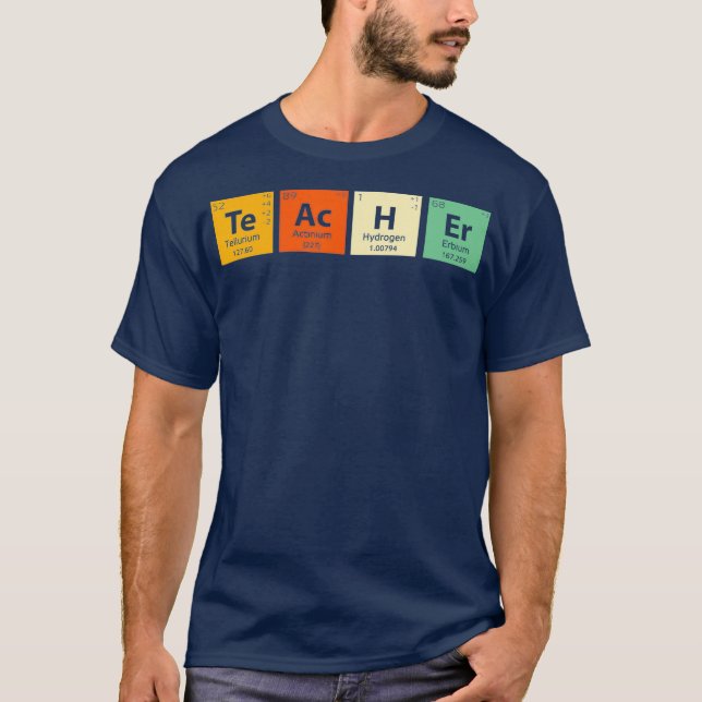 Funny Periodic Table Elements Cool Chemistry T-Shirt (Front)