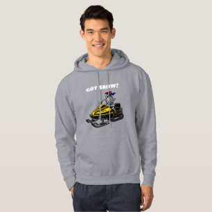 Funny Personalise Snowmobile Skeleton Rider Hoodie