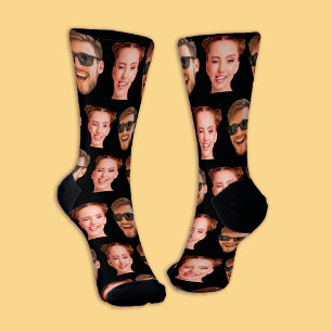 Funny Personalised 2 Face Photo Socks